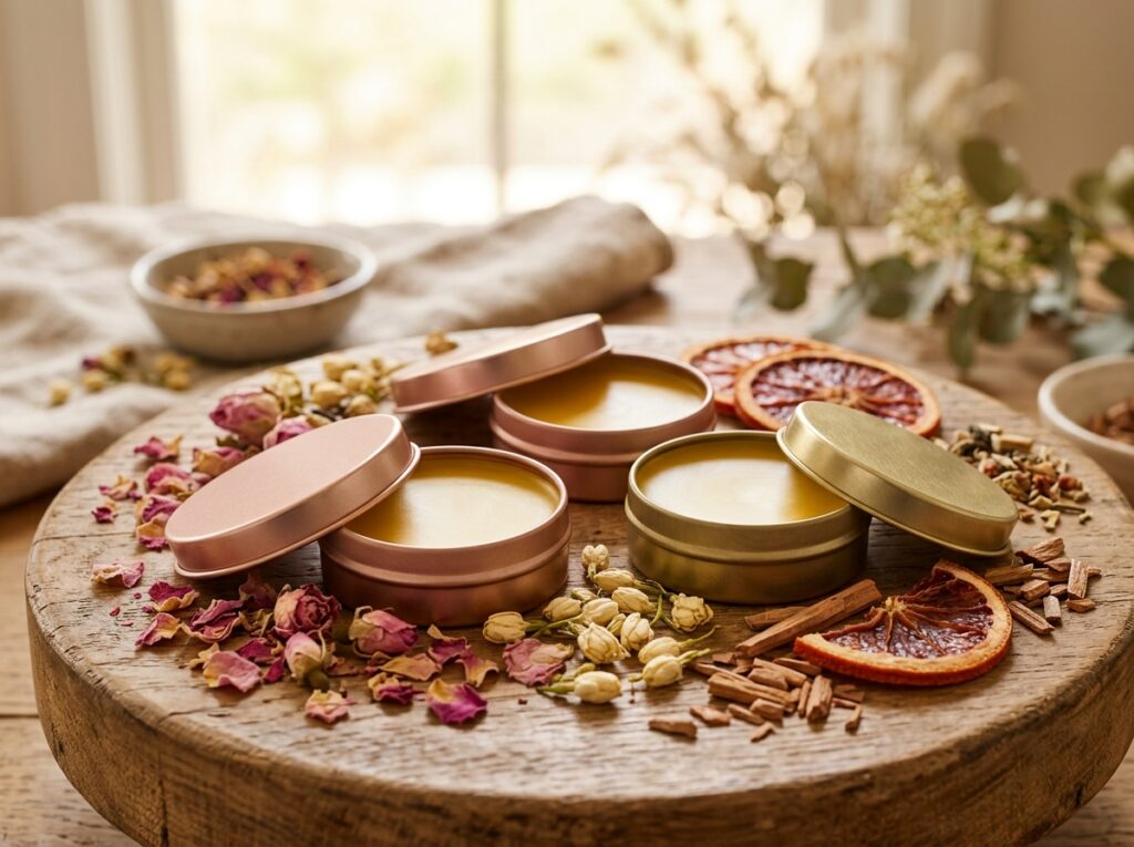 Handcrafted Solid Perfume Balms Product Collection